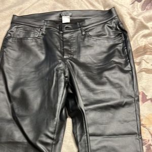 Faux leather pants